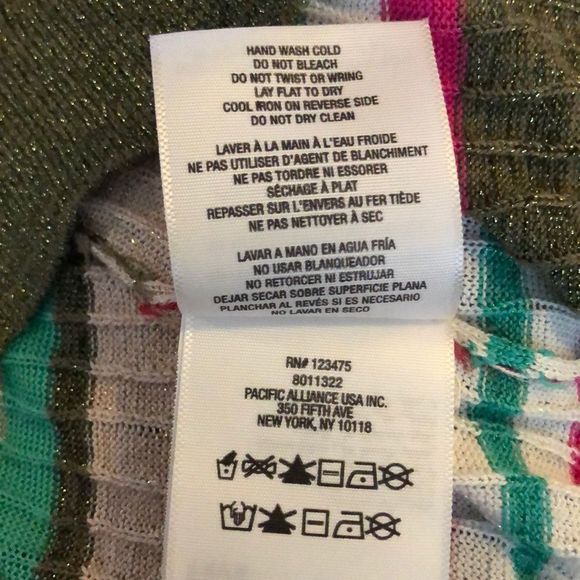 Juicy Couture Sparkle Multi Stripe Ribbed Long Sleeve Sweater - Picture 11 of 13